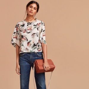 Aritzia Wilfred cambria floral blouse